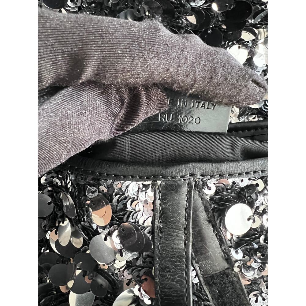 Dior silver sequin saddle bag - Picture 6 of 9
